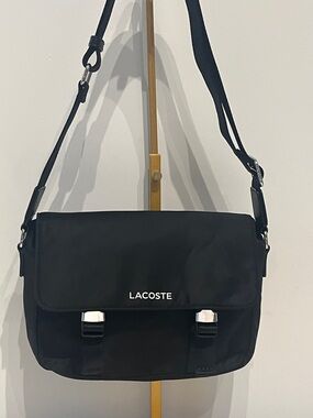 Lacoste Black Messenger Crossbody Bag